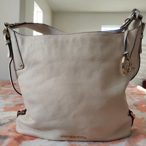 Michael Kors white leather hobo bag, shoulder bag, satchel bag, purse, handbag